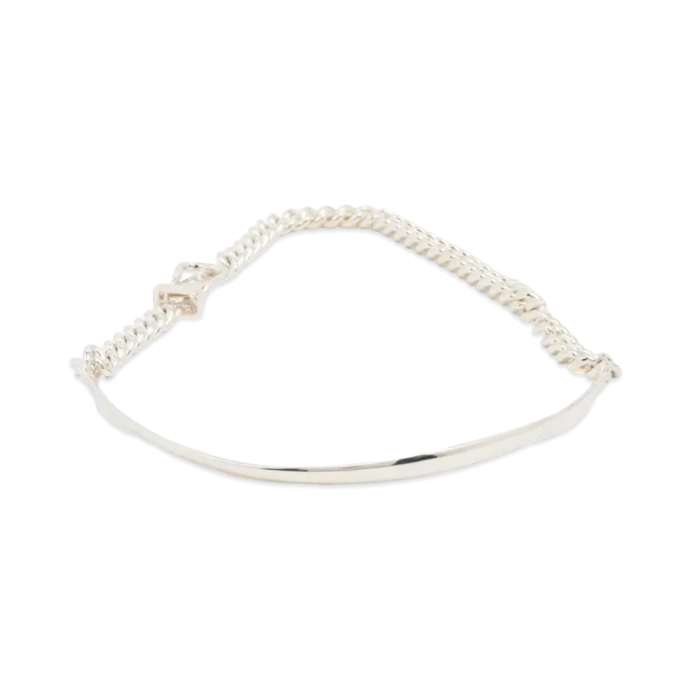 Hermes Boucle Sellier Inflexible Necklace "Silver"