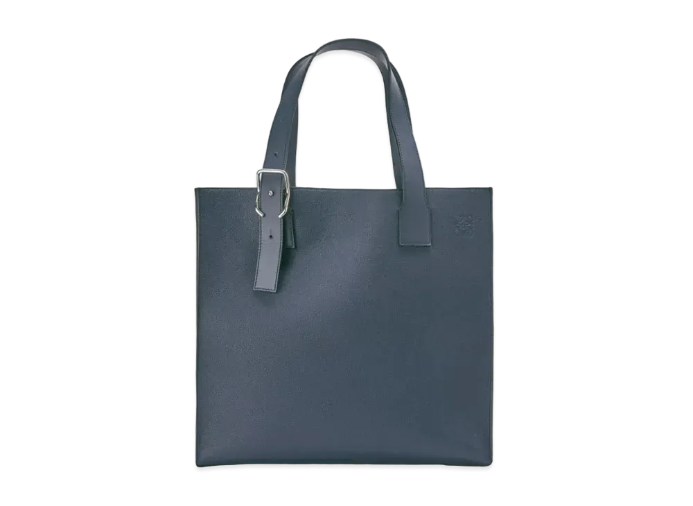 LOEWE Buckle Tote Bag In Soft Grained Calfskin "Ocean"