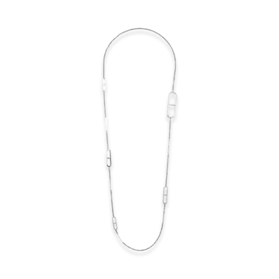 Hermes Ever Chaine D'ancre Long Necklace "Silver"