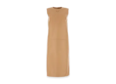 PRADA Women's Nappa Leather Dress "Beige"