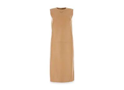 PRADA Women's Skin Nappa Leather Dress "Beige"