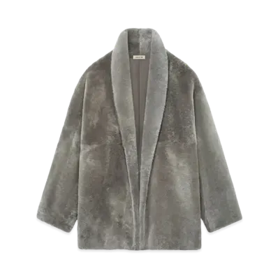 FEAR OF GOD ESSENTIALS Sherpa Shawl Collar Jacket "Paris Sky"