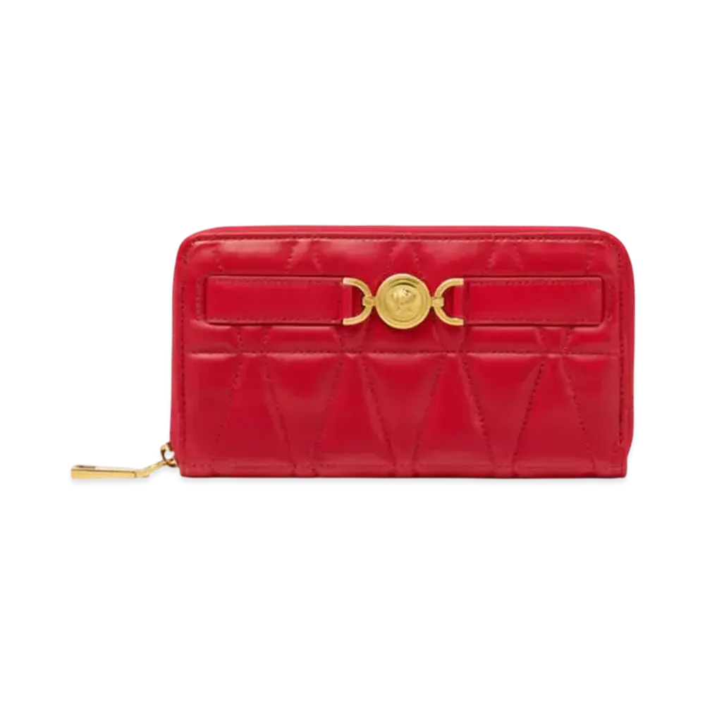Versace Medusa '95 Quilted Long Wallet "Red"