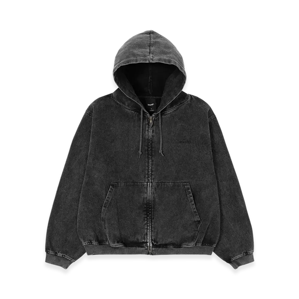 HUF WINTER 25 Eightynine Washed Full Zip Hoodie "Black"