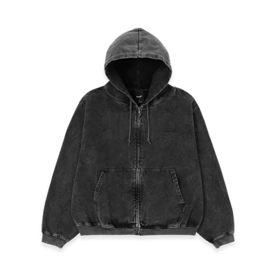 HUF WINTER 25 Eightynine Washed Full Zip Hoodie "Black"