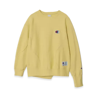 UNDERCOVER x Champion Cotton Polyester Fleece Lined Sweat Pullover "Light Yellow"