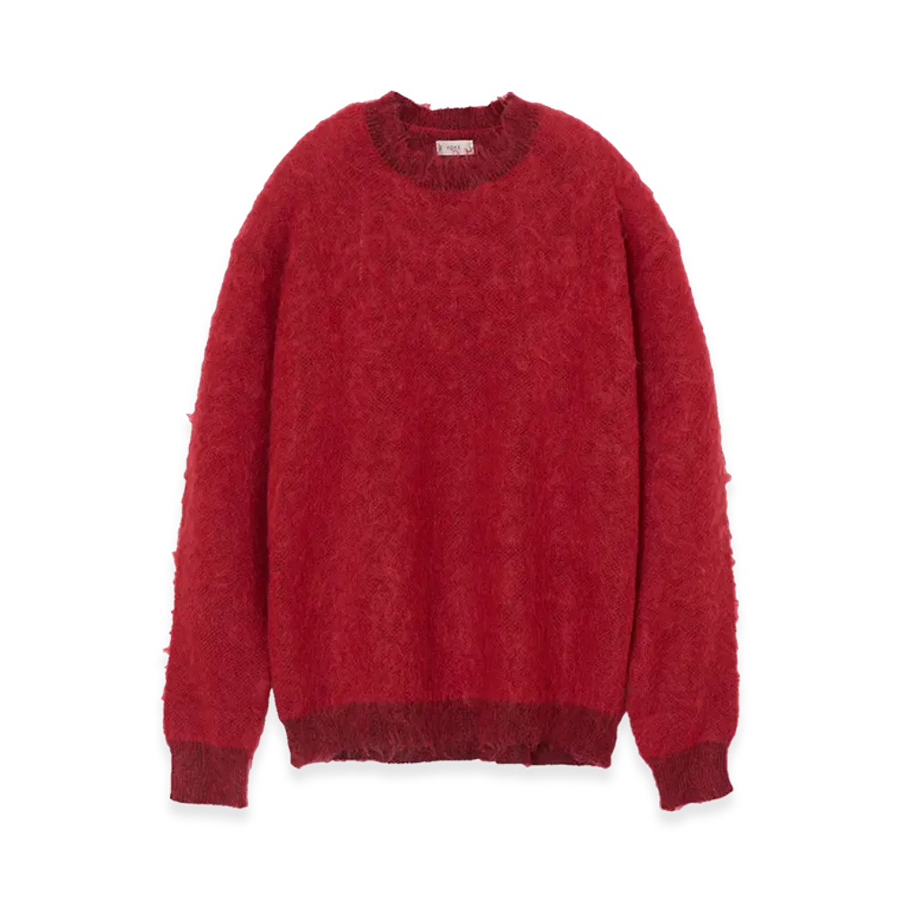 YOKE Exclusive Brushed Mohair Sweater "Red"