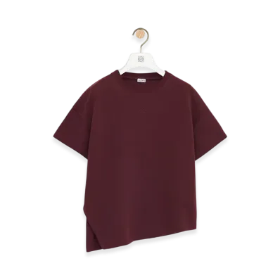 LOEWE Asymmetric Tee "Burgundy"