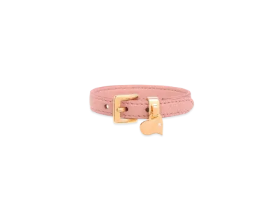 MIU MIU Madras Leather Bracelet "Orchid Pink"