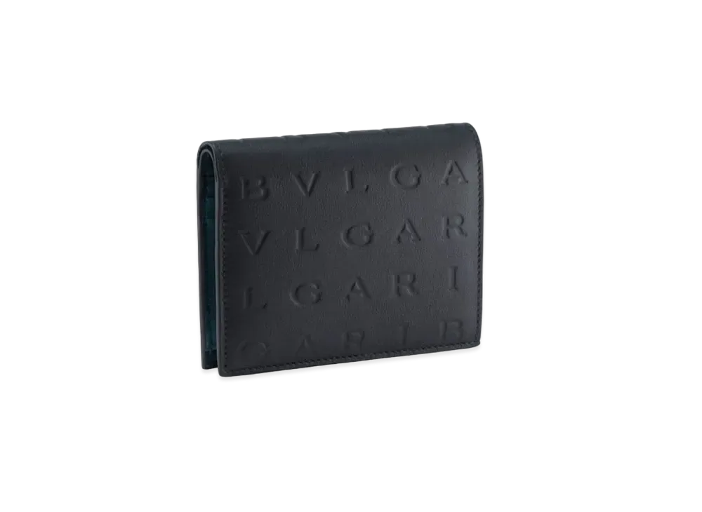 BVLGARI BVLGARI Logo Infinitum Compact Wallet "Black"