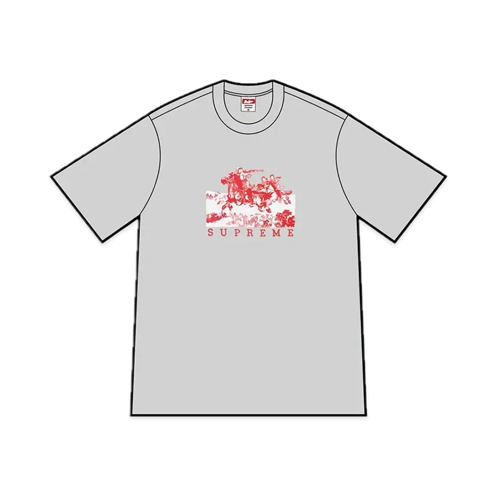 シュプリーム ライダース Tシャツ "ヘザー グレー"