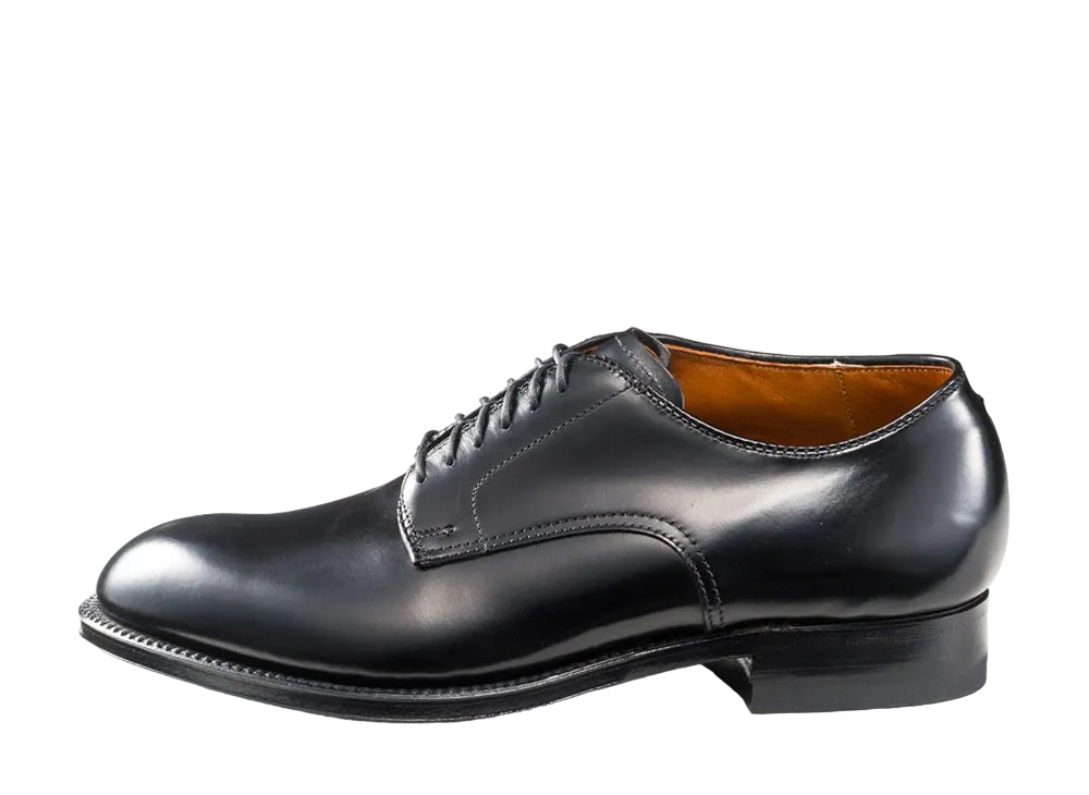 ALDEN Plain Toe Ox. Modified Calf "Black" 53507 D Single Leather Sole