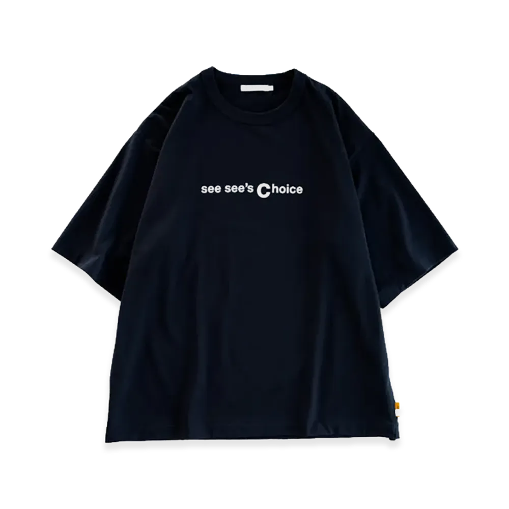 SEE SEE see see's choice Logo Tee "Navy/White"