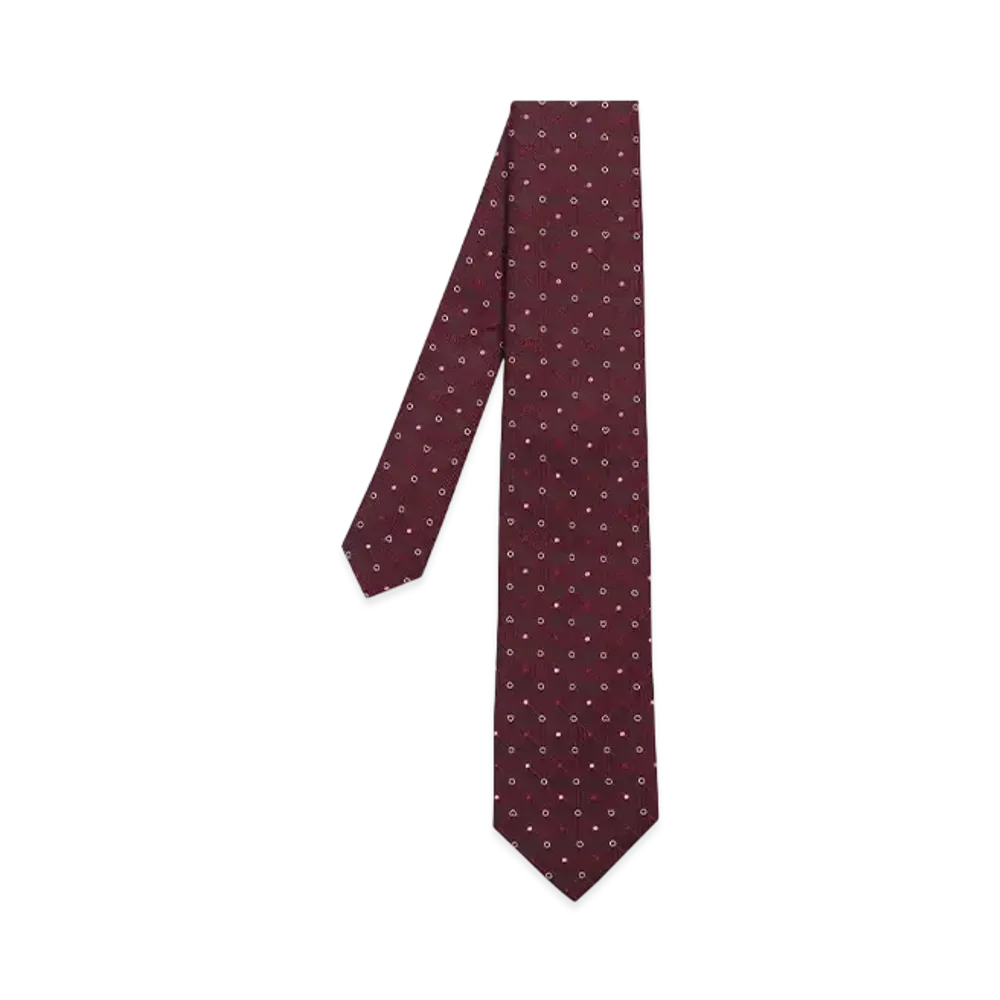 Paul Smith Heart Point Check Tie "Burgundy"