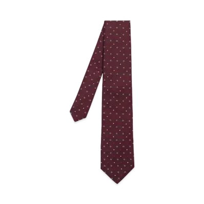 Paul Smith Heart Point Check Tie "Burgundy"