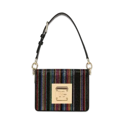 Dolce&Gabbana Bag Heat Seal Rhinestone Embroidery DG Closure "Multicolor"