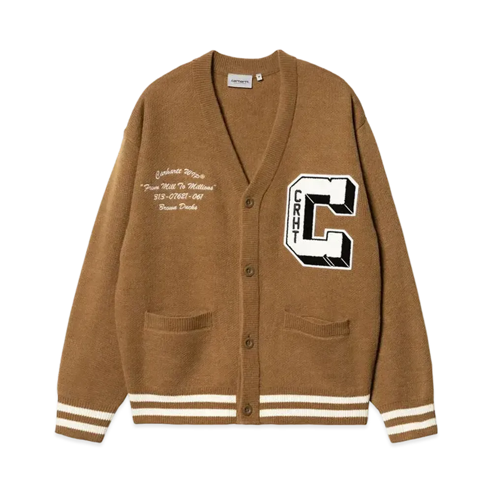 Carhartt WIP Brown Ducks Cardigan Hamilton "Brown/Wax"