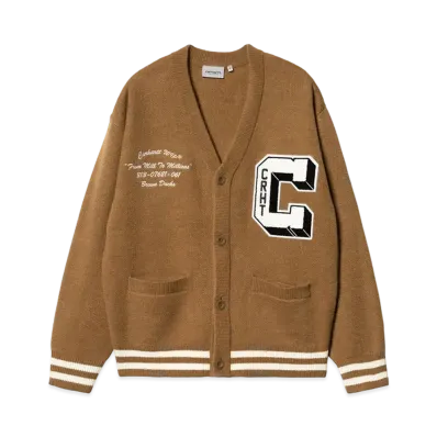 Carhartt WIP Brown Ducks Cardigan Hamilton "Brown/Wax"