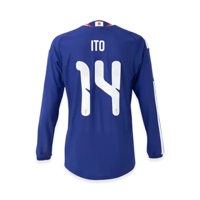 adidas Soccer Japan 2026 Home Authentic Long Sleeve Jersey #14 Junya Ito "Japan Blue/Ash Blue"