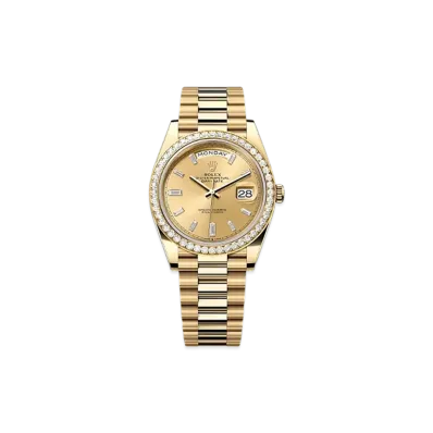 ROLEX Day-Date 40mm Yellow Gold Diamond 228348RBR "Champagne-colour"