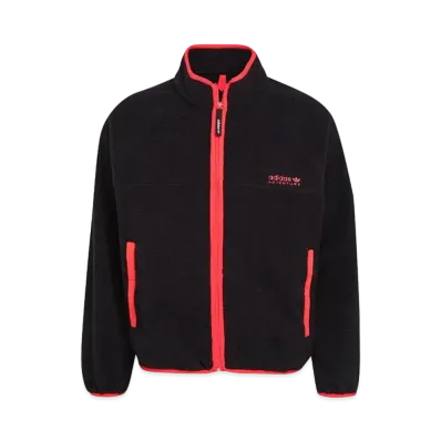 ADIDAS ADVENTURE POLAR FLEECE ZIPTHROUGH TRACK JACKET "Black"