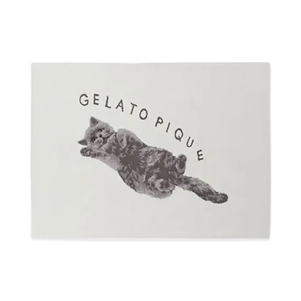 GELATO PIQUE Cat Jacquard Blanket "Gray"