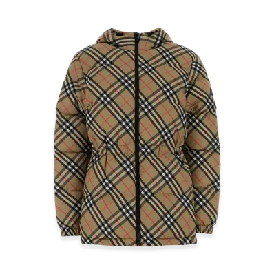 Burberry Women's Embroidered Polyester Padded Jacket "Beige"
