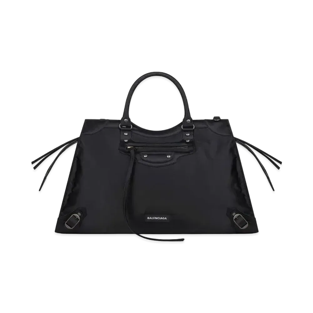 BALENCIAGA Neo Classic Large Handbag With Short Handle "Black"