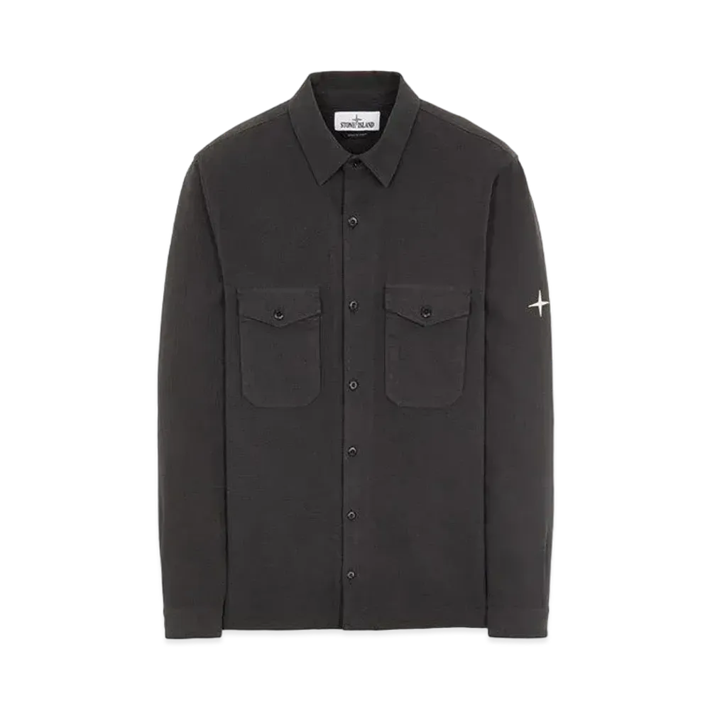 Stone Island 12004 TEXTURED BRUSHED RECYCLED COTTON_REGULAR FIT "Steel Grey"