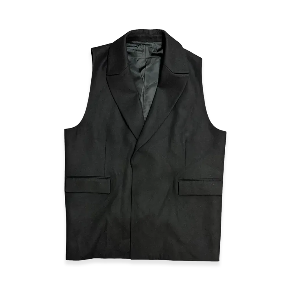 ssstein Oversize No Sleeve Jacket "Black"