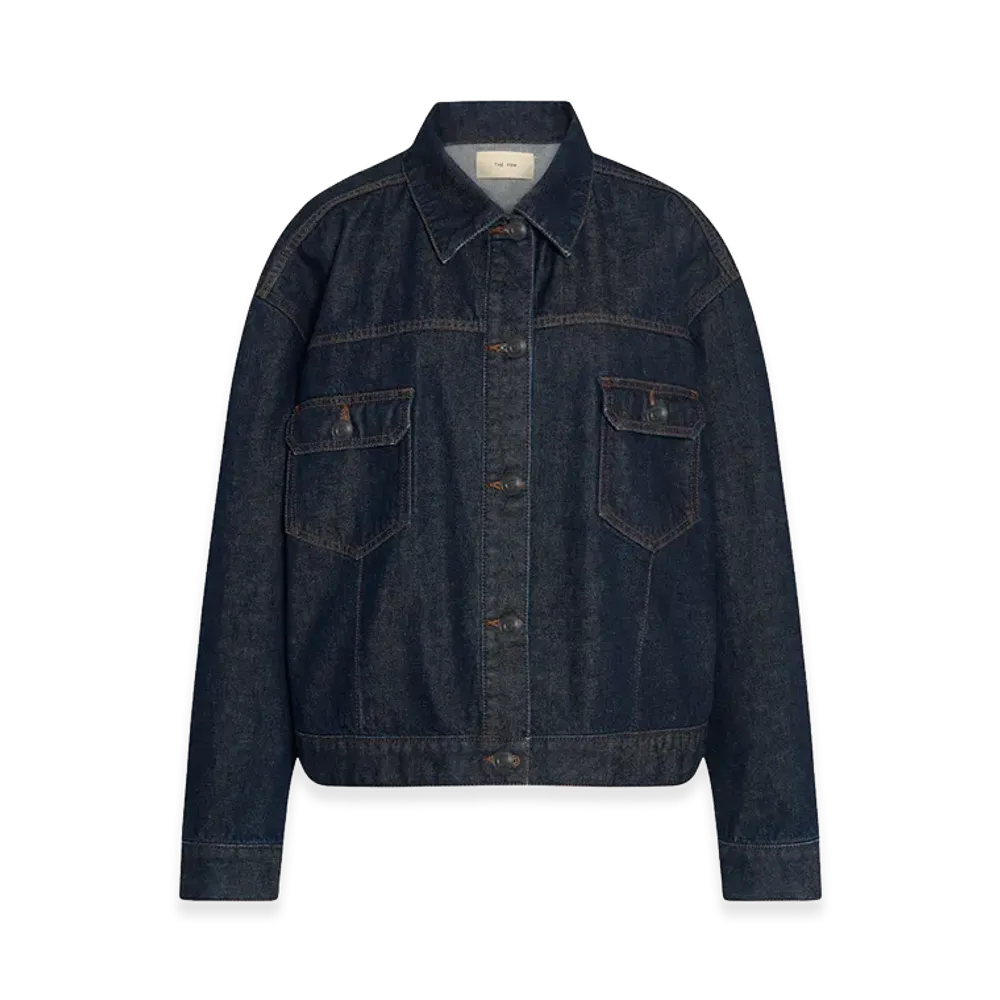 The Row Women's Ness Cotton Jacket "Indigo"