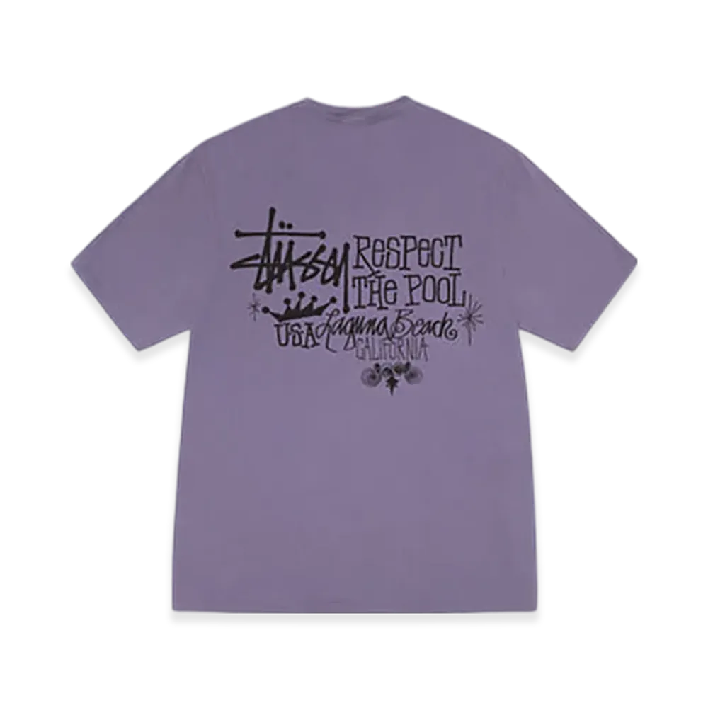 Stussy Respect The Pool Tee Pigment Dyed "Grape"