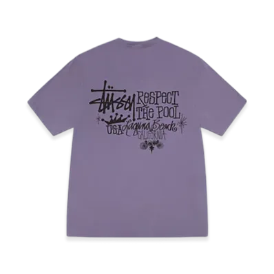 Stussy Respect The Pool Tee Pigment Dyed "Grape"
