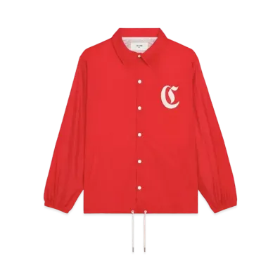 CELINE Coach Jacket Celine Nylon "Red"