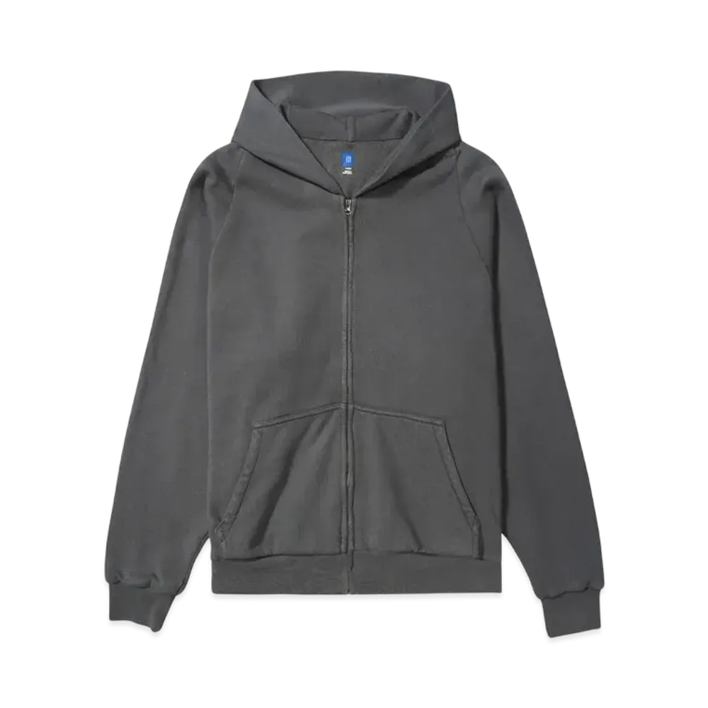 YEEZY GAP Doubleface Wide Silhouette Zip Up Sweat Hoodie "Dark Grey"