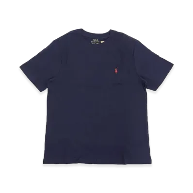 Polo Ralph Lauren Kids Short-Sleeve Cotton Jersey Crewneck Tee "Navy"