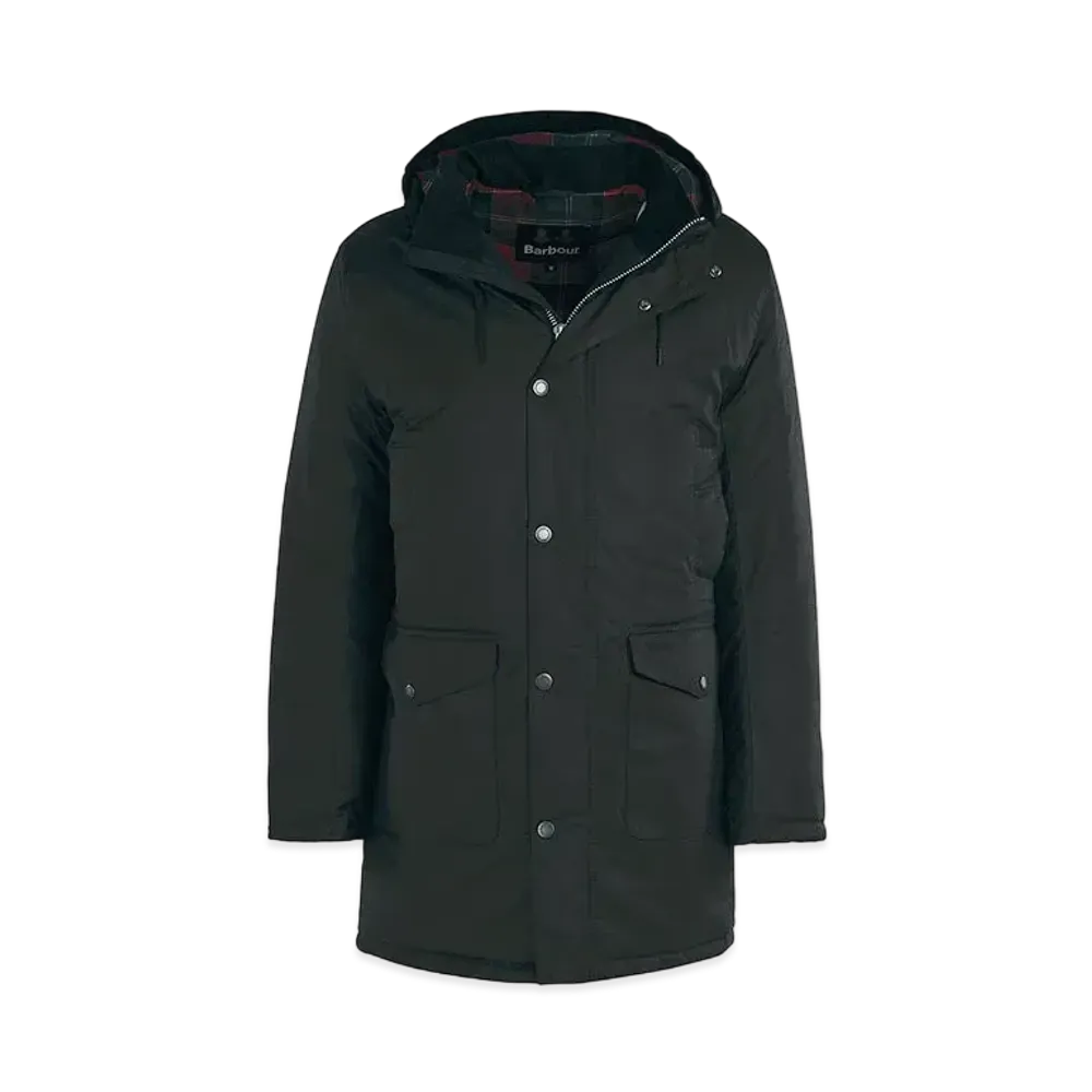 Barbour Haughton Wax Hood Jacket "Black"