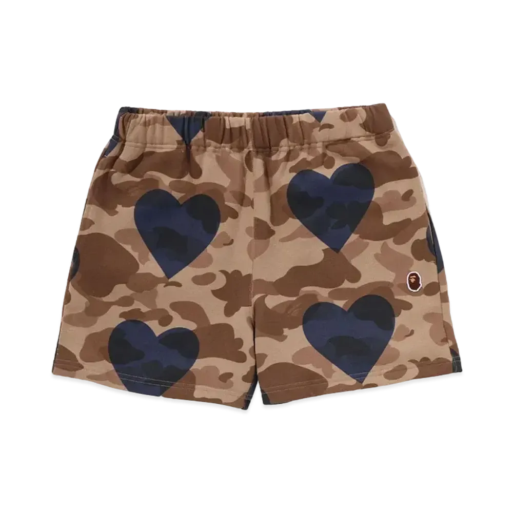 A BATHING APE I Love Bape Sweat Shorts "Brown"