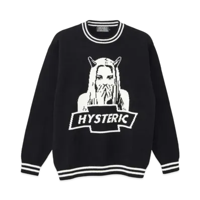 HYSTERIC GLAMOUR Devil Made Me Do It Sweater "Black"