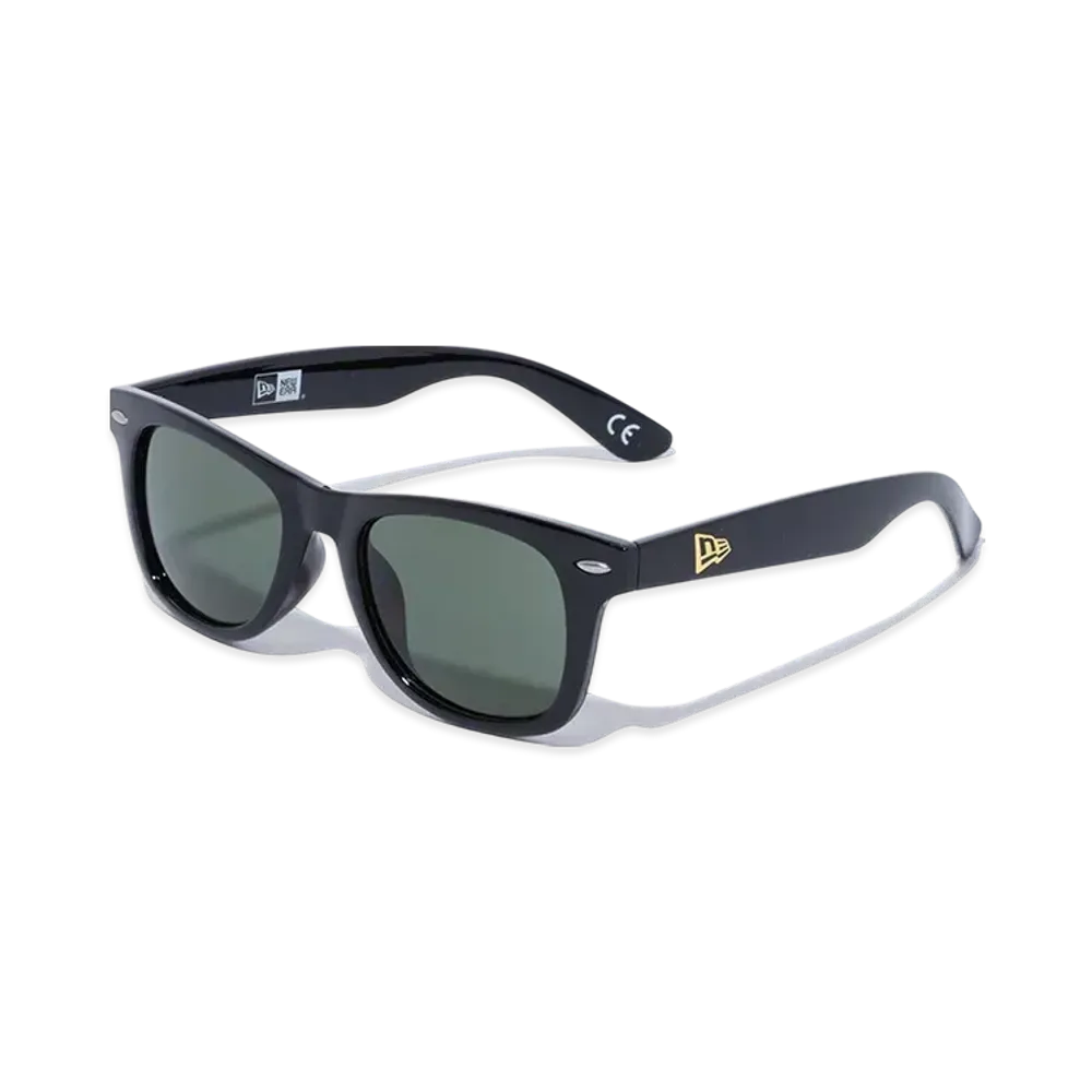 NEW ERA Sunglasses Wellington Square Lens Shiny Black Frame Grey Polarized Lens "Black"