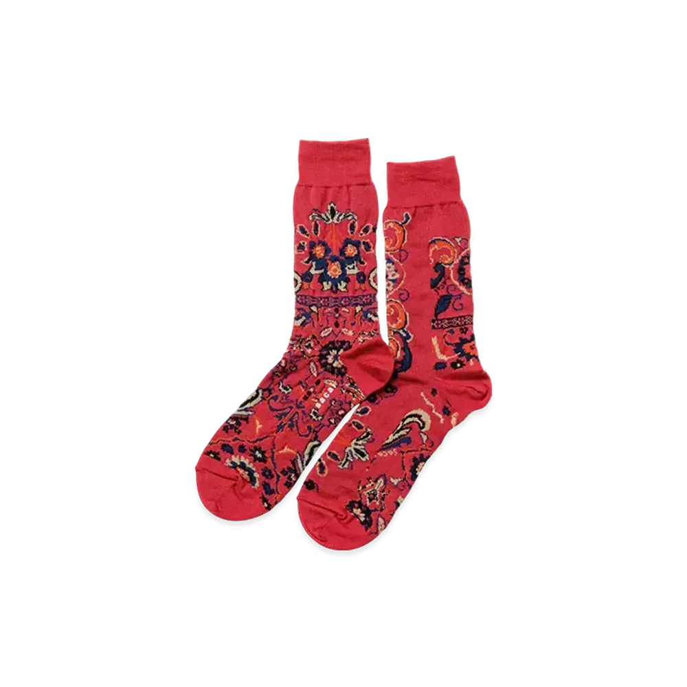 sacai Floral Socks "Bordeaux"