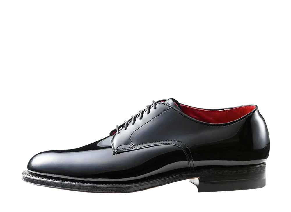 ALDEN Military Plain Toe Ox. 379X Patent "Black" 53670 D Single Oiled Leather Sole
