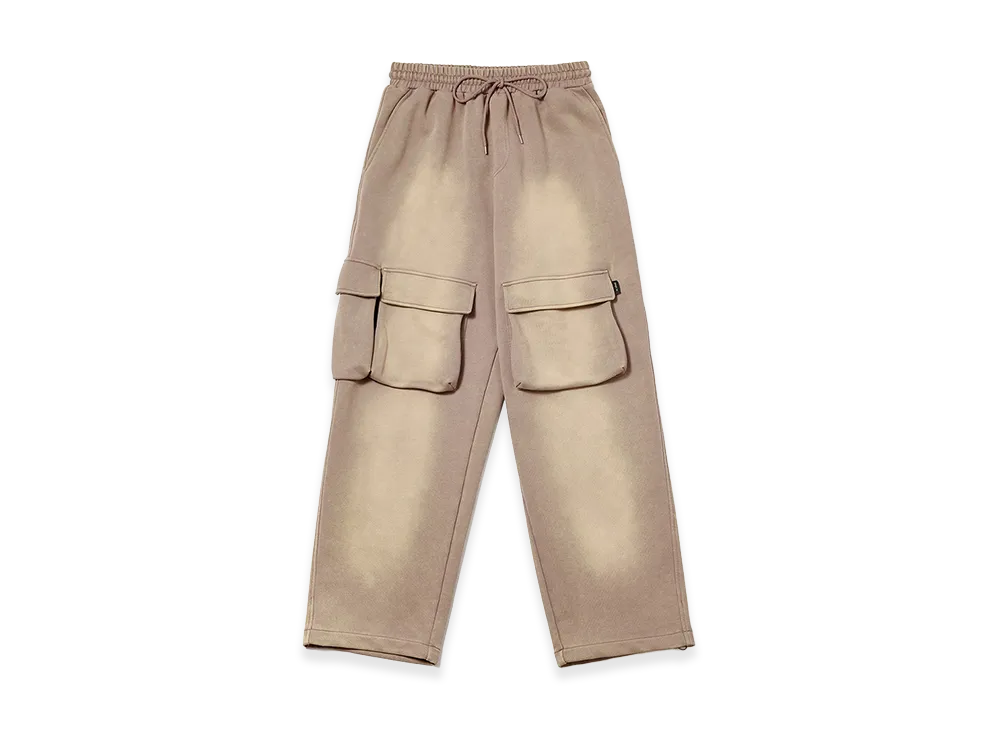 OPEN YY Women's Washed Pocket Sweat Baggy "Beige"