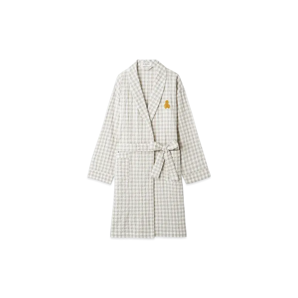 GELATO PIQUE Homme Gingham Check Gown "Gray"