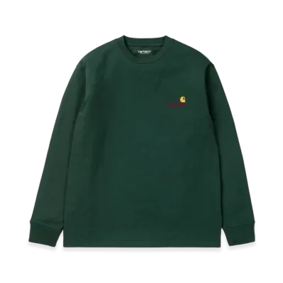 Carhartt WIP L/S American Script T-Shirt "Hedge"