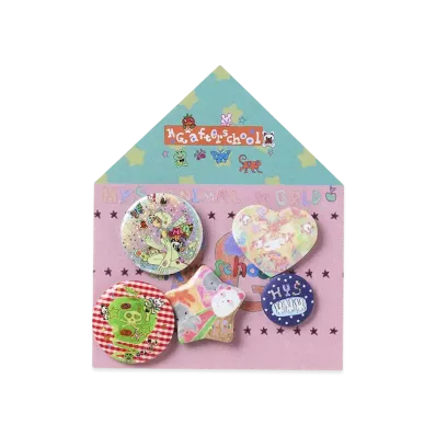 HYSTERIC GLAMOUR Button Badge Set "Multi"