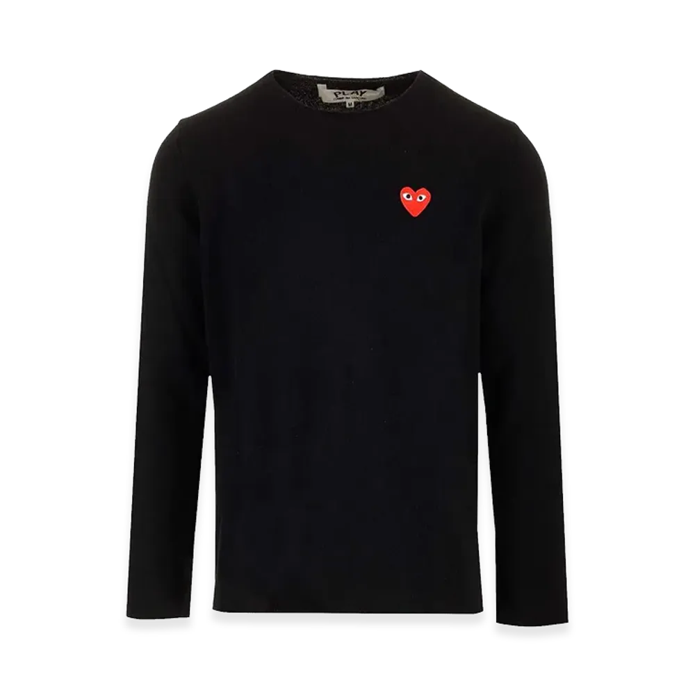 PLAY COMME des GARCONS Long-Sleeved Wool Sweater "Black"