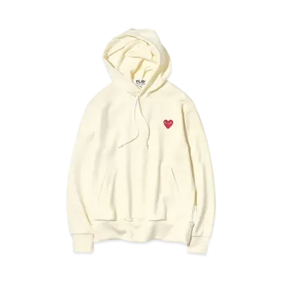 PLAY COMME des GARCONS Pullover Hoodie "Ivory"