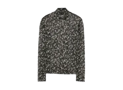 Yohji Yamamoto Y's TURKISH POTTERY PRINT HIGH NECK T "Black"