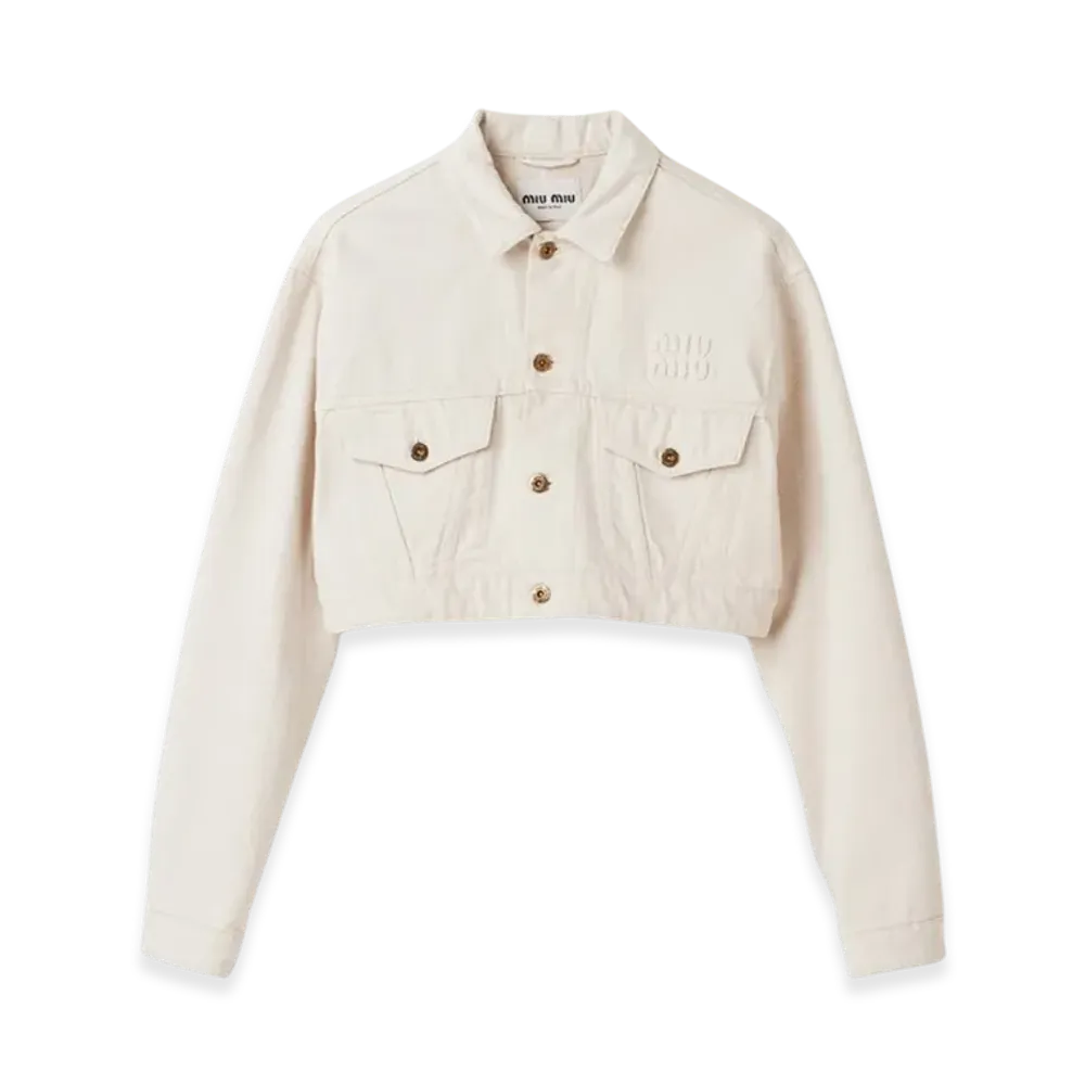MIU MIU Women's Denim Jacket "Ecru"